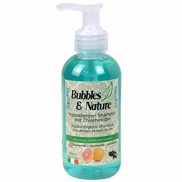 Bubbles & Nature Hypoallergen Hundeshampoo mit Chlorhexidin 250 ml - Die StupsnaseBubbles & Nature Hypoallergen Hundeshampoo mit Chlorhexidin 250 mlshampooDie Stupsnaseshampoo