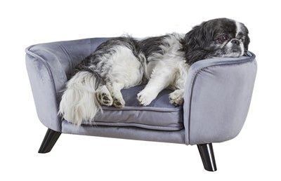 Enchanted Hundesofa Romy Zinn Grau – Luxuriöser Schlafplatz für kleine Hunde - Die StupsnaseEnchanted Hundesofa Romy Zinn Grau – Luxuriöser Schlafplatz für kleine HundeBETTEN/KÖRBE/KISSENDie StupsnaseBETTEN/KÖRBE/KISSEN